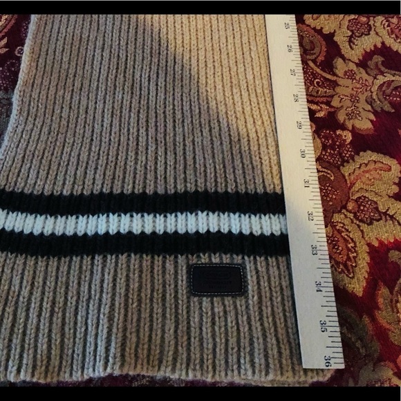 Coach XL knit wool scarf 72” long pic taken while folded long enough - Picture 8 of 10
